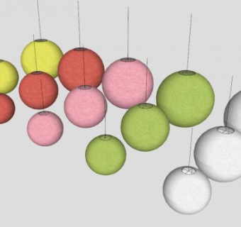 挂件纸灯笼SU模型下载_sketchup草图大师SKP模型