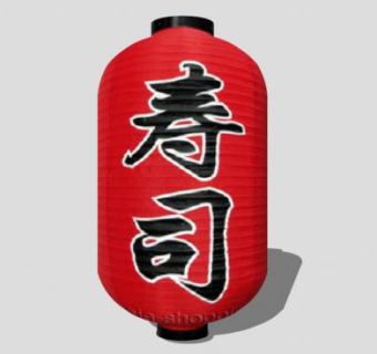 中国寿司灯笼SU模型下载_sketchup草图大师SKP模型