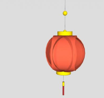 中式挂件灯笼SU模型下载_sketchup草图大师SKP模型