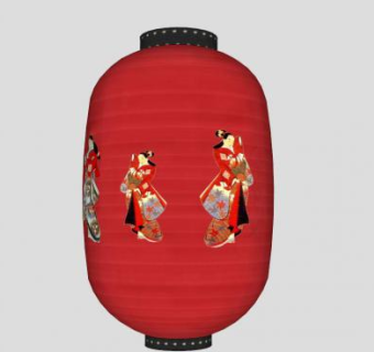 中式折叠灯笼SU模型下载_sketchup草图大师SKP模型