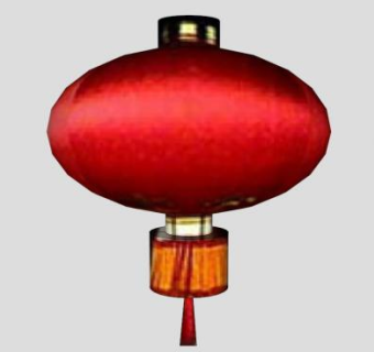 中国红色挂件灯笼SU模型下载_sketchup草图大师SKP模型