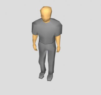 男士人物SU模型下载_sketchup草图大师SKP模型