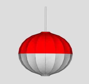 半色灯笼SU模型下载_sketchup草图大师SKP模型