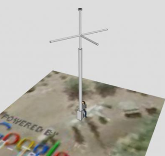 白色四角旗杆SU模型下载_sketchup草图大师SKP模型