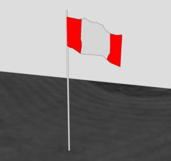 旗杆标志SU模型下载_sketchup草图大师SKP模型