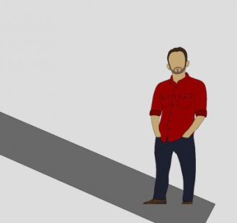 衬衫男士平面人物SU模型下载_sketchup草图大师SKP模型