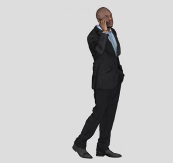 打电话男人SU模型下载_sketchup草图大师SKP模型