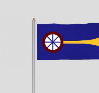 顺风定位白色旗杆SU模型下载_sketchup草图大师SKP模型