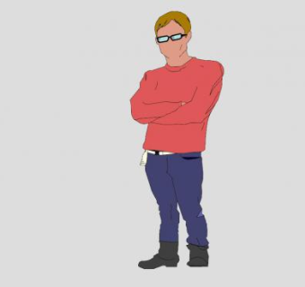 景观男士设计师SU模型下载_sketchup草图大师SKP模型