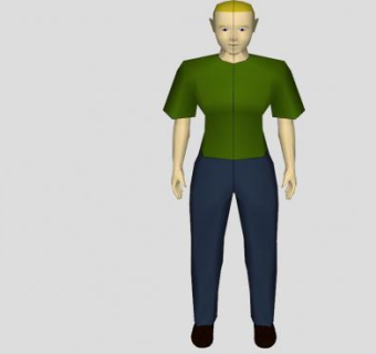 3D女性人物SU模型下载_sketchup草图大师SKP模型