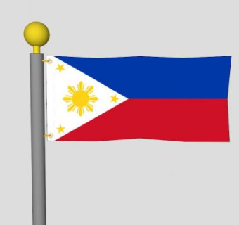 菲律宾配旗杆SU模型下载_sketchup草图大师SKP模型