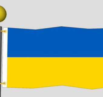 旗杆乌克兰SU模型下载_sketchup草图大师SKP模型