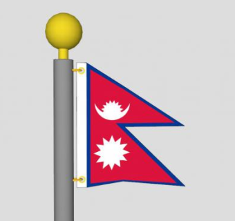 尼泊尔旗杆SU模型下载_sketchup草图大师SKP模型