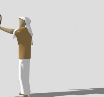 古代男士人物SU模型下载_sketchup草图大师SKP模型