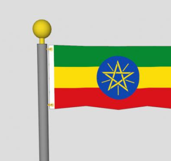 埃塞俄比亚旗杆SU模型下载_sketchup草图大师SKP模型