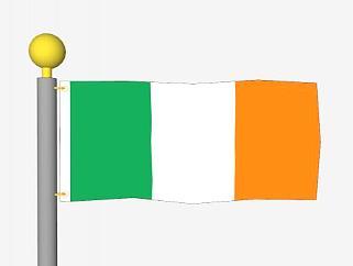 爱尔兰旗杆SU模型下载_sketchup草图大师SKP模型