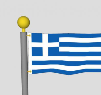 希腊挂件旗杆SU模型下载_sketchup草图大师SKP模型