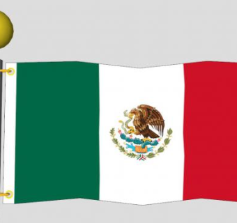 墨西哥挂件旗杆SU模型下载_sketchup草图大师SKP模型