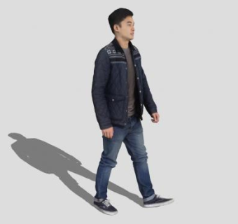 便装青年男人SU模型下载_sketchup草图大师SKP模型