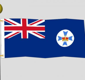 昆士兰旗挂件旗杆SU模型下载_sketchup草图大师SKP模型