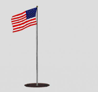 帕拉古尔德旗杆SU模型下载_sketchup草图大师SKP模型