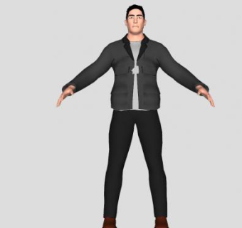 普通中青年人物男性SU模型下载_sketchup草图大师SKP模型