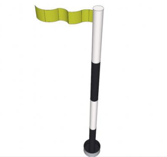 小型旗杆SU模型下载_sketchup草图大师SKP模型