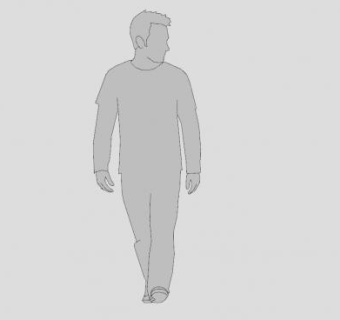 透视的2D男性SU模型下载_sketchup草图大师SKP模型