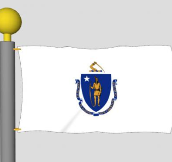 马萨诸塞州旗杆SU模型下载_sketchup草图大师SKP模型