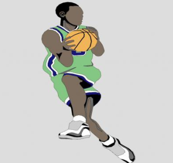 2d篮球运动员克里斯SU模型下载_sketchup草图大师SKP模型