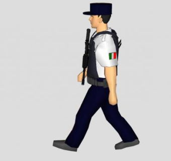 旅游治安警卫SU模型下载_sketchup草图大师SKP模型