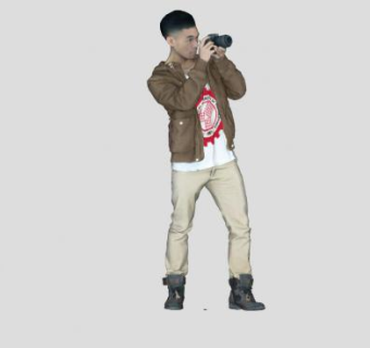 男性摄影师SU模型下载_sketchup草图大师SKP模型