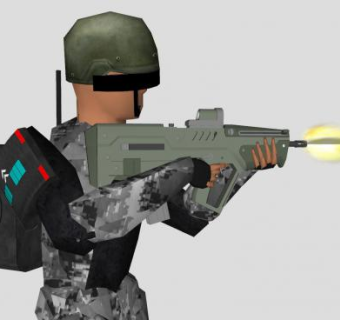 陆战男性队员SU模型下载_sketchup草图大师SKP模型