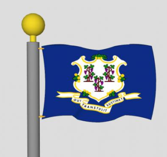 康涅狄格州州旗旗杆SU模型下载_sketchup草图大师SKP模型