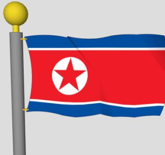 旗杆上的朝鲜SU模型下载_sketchup草图大师SKP模型