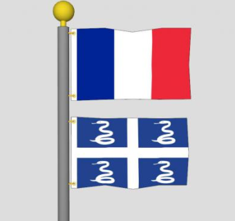 马提尼克旗杆SU模型下载_sketchup草图大师SKP模型