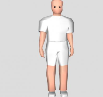 站着的男性人物SU模型下载_sketchup草图大师SKP模型