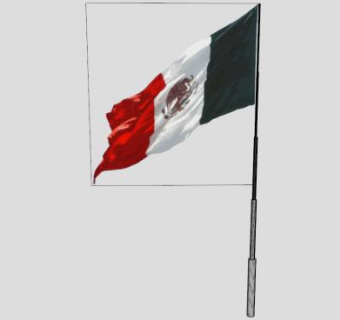 墨西哥克雷塔罗旗杆SU模型下载_sketchup草图大师SKP模型