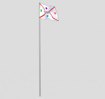 博康顿旗旗杆SU模型下载_sketchup草图大师SKP模型