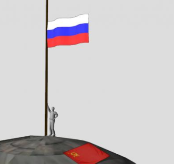 苏联挂件旗杆SU模型下载_sketchup草图大师SKP模型