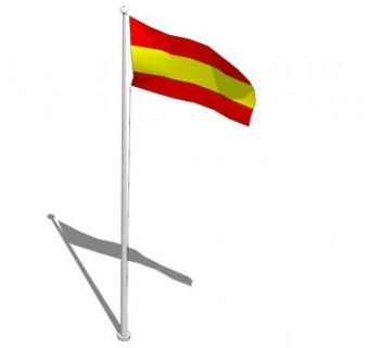 西班牙旗杆SU模型下载_sketchup草图大师SKP模型