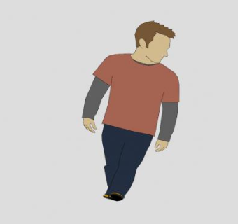 2D男人SU模型下载_sketchup草图大师SKP模型