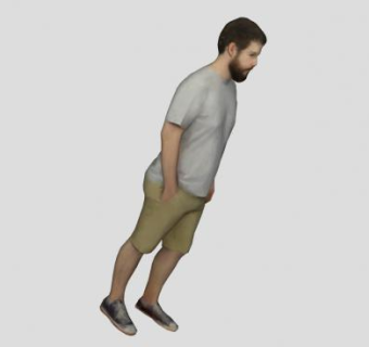 写实人物中年男子SU模型下载_sketchup草图大师SKP模型