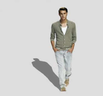 写实欧美青年SU模型下载_sketchup草图大师SKP模型