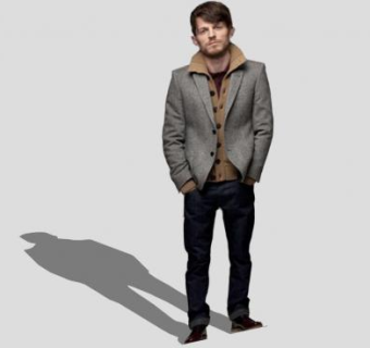 写实人物男士SU模型下载_sketchup草图大师SKP模型