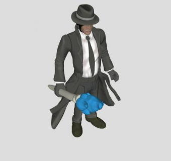 魔术师男士SU模型下载_sketchup草图大师SKP模型