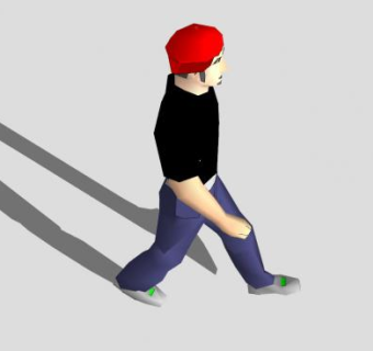 人物青年男子SU模型下载_sketchup草图大师SKP模型