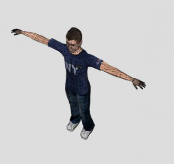 现代男子SU模型下载_sketchup草图大师SKP模型