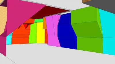 运动攀岩墙SU模型下载_sketchup草图大师SKP模型