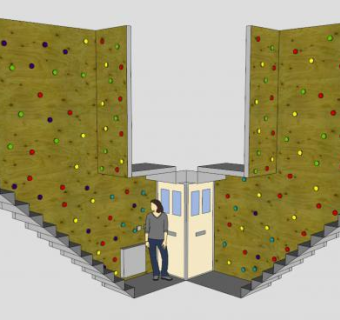 墙饰楼梯爬墙SU模型下载_sketchup草图大师SKP模型